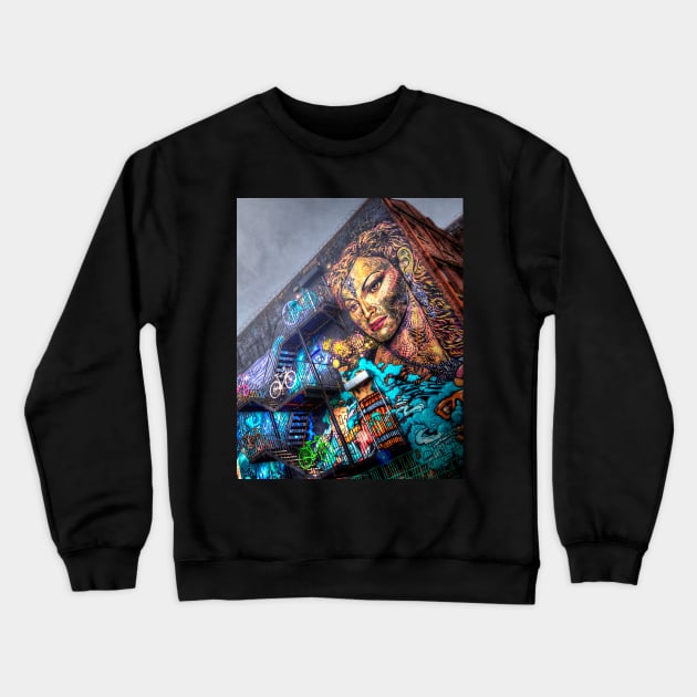graffiti - i want to ride my bicycle Crewneck Sweatshirt by outlawalien
